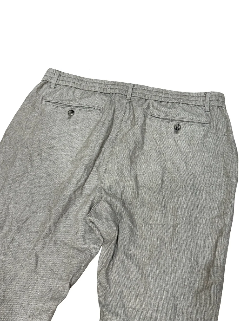 🌿 Banana Republic Men's Athletic Fit Linen Blend Pants‎ Feather Taupe 36x29